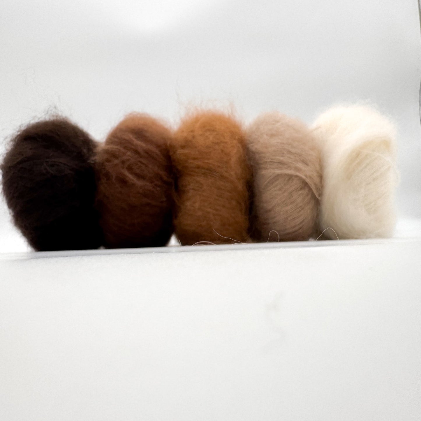 Mohair Sport-garn i färgen Karamell – superkid mohair och silke från A Knitters World